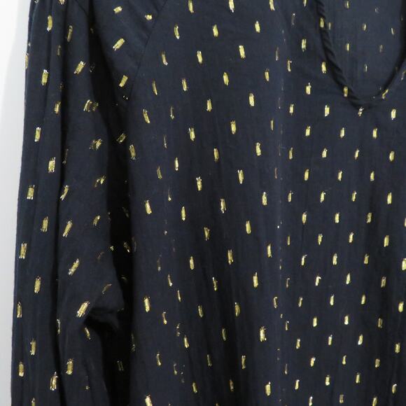 Maette 1X Black Gold Long Sleeve Top - Picture 4 of 7